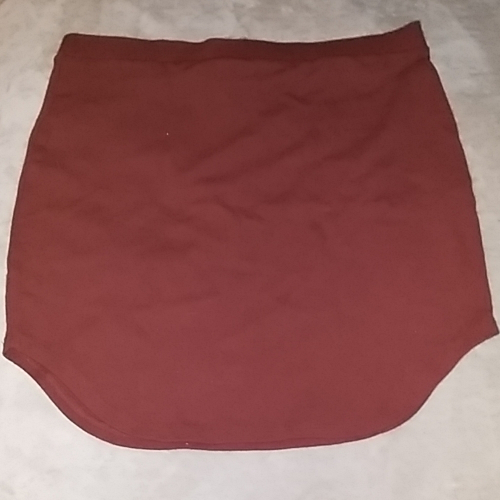 Red mini skirt